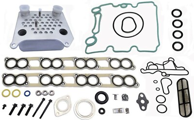 Engine Oil Cooler Gasket Kit Fit For 2003-2007 Ford 6.0 Powerstroke Diesel F250 F350 F450 (Replaces 3C3Z-9N693-A, 3C3Z9N693A