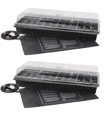 Hydrofarm Germination Station 72 Cell Tray and Dome, Pack of 2