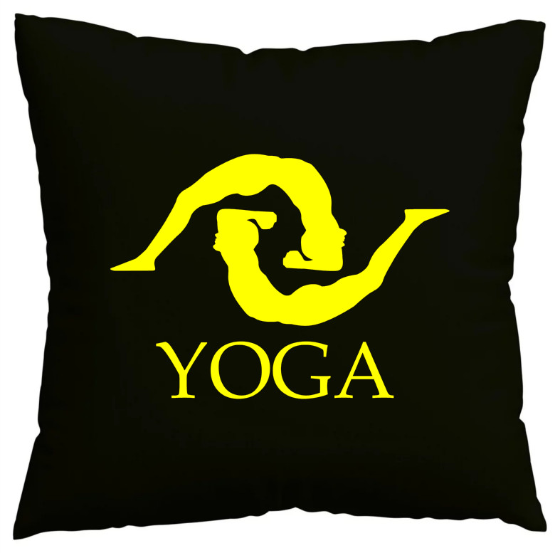 Kissenbezug YOGA GYM FITNESS GYMNASTIK YOGAÜBUNGEN YOGA CLUB BAUC Schwarz 601978