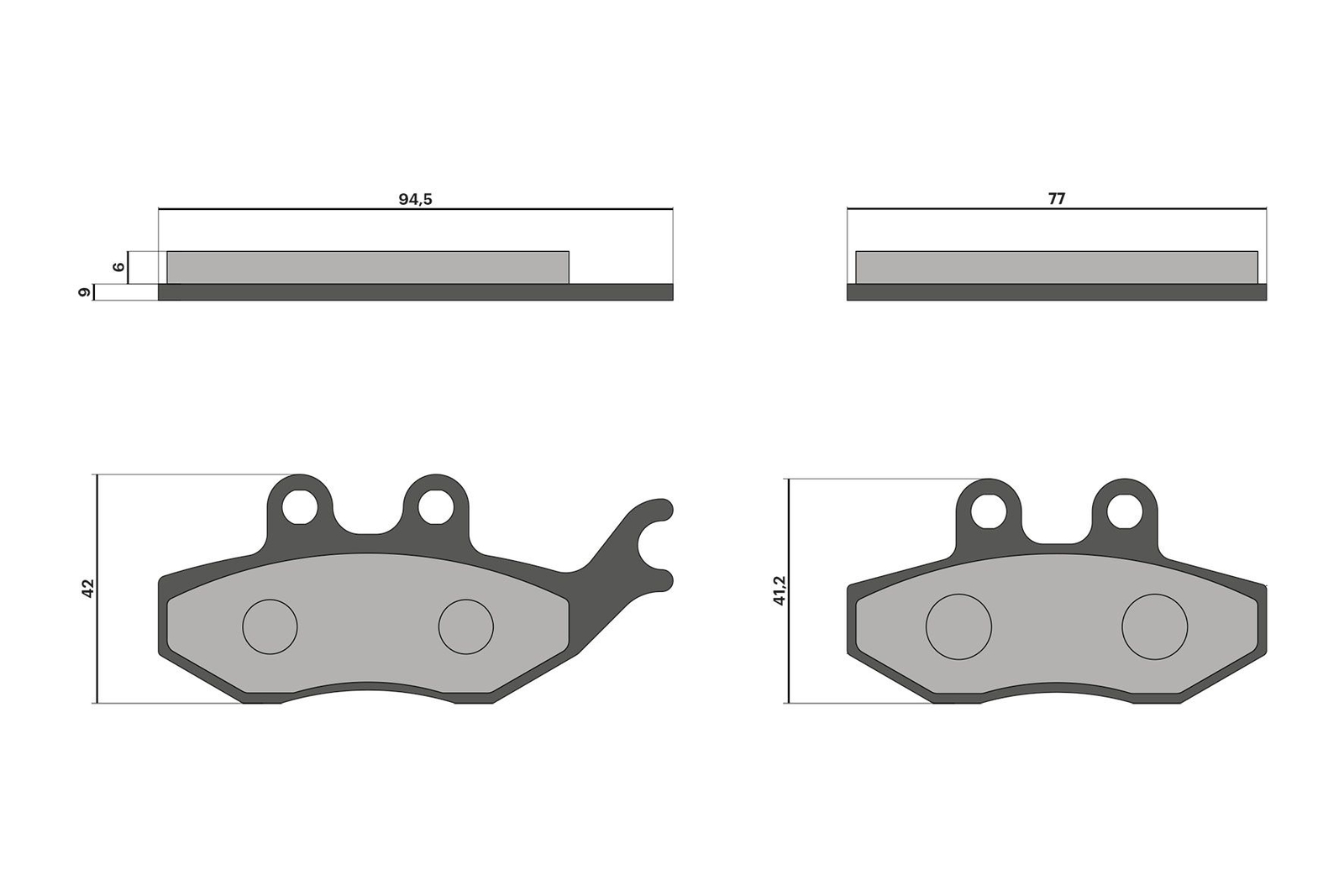 MALOSSI REAR BRAKE PADS FOR MEDLEY S 125 IE 4T LC EURO 5 2021+ (MD01M)