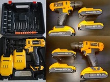 TRAPANO AVVITATORE X2 BATTERIA 48V  LITIO PERFORATORE 750W PROFESSIONALE CON KIT