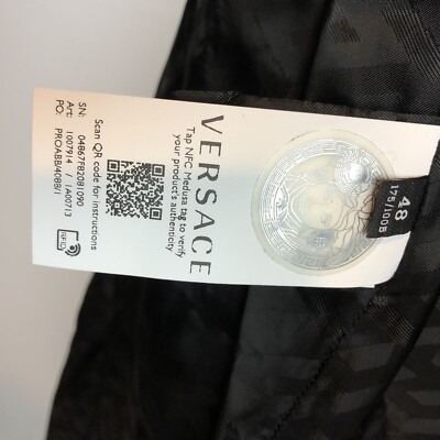 VERSACE Leather mini Dress full zip sleeveless black Size 48