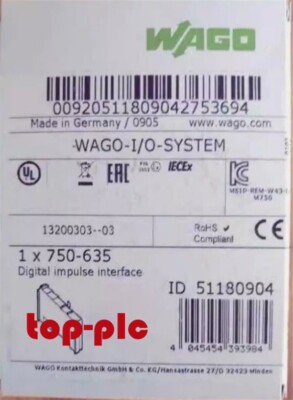 New Factory Sealed WAGO 750-635 Digital Impulse Interface Module 750-635