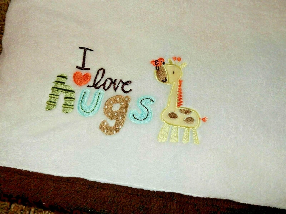 5D LN 30x40 Carter's I Love Hugs ЖИРАФ Минки Плюшевое Одеяло для Детской Кроватки Милое - Изображение 3 из 4