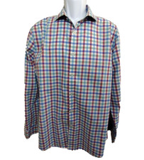 Penguin by Munsingwear Men's Blue Heritage Slim Fit Button-Up Shirt Size 16.5"