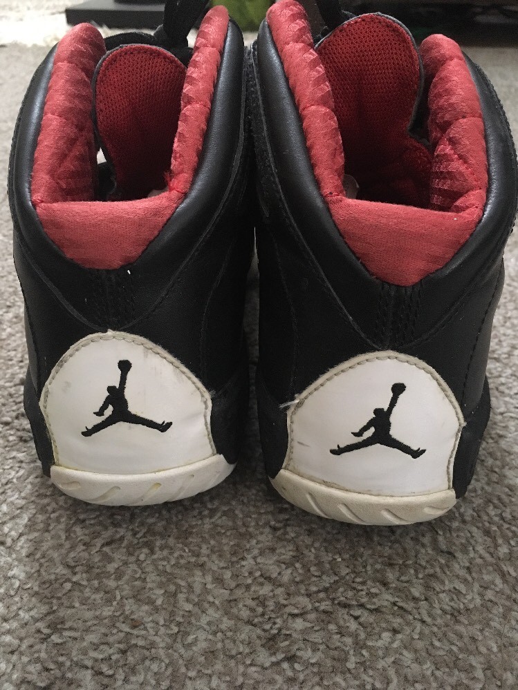 Jordan Icons Mens Size 15 Black White Varsity Red Basketball Shoes 3938523-002 Jordan Icons Bred - 393852-001 for Sale | Authenticity  main image 3