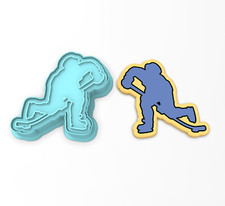 Hockey Player Cookie Cutter & Stamp #1| Puck Ice Rink League Slap Shot Hat Trick