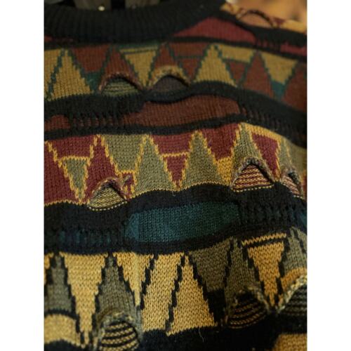 Maglione pullover vintage International Index isola medio multicolore stile Coogi - Foto 4 di 6