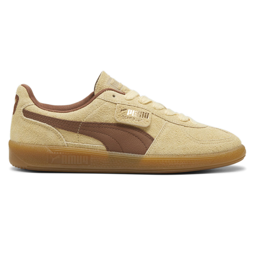 Мужские бежевые кроссовки Puma Palermo Hairy Lace Up Повседневная обувь 39725101