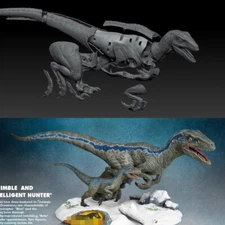 X-PLUS Velociraptor Blue and Beta Dinosaur Plastic Model Kit 411-200143TP