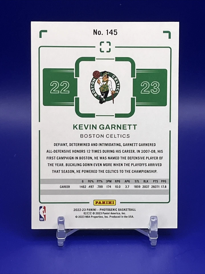 KEVIN GARNETT 2022-23 PANINI PHOTOGENIC 145 - BOSTON CELTICS - Image 2 of 2