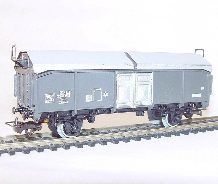 Wagon Tombereau à Bogies Sellier Leblanc - HO - Fabrication Française - Occasion