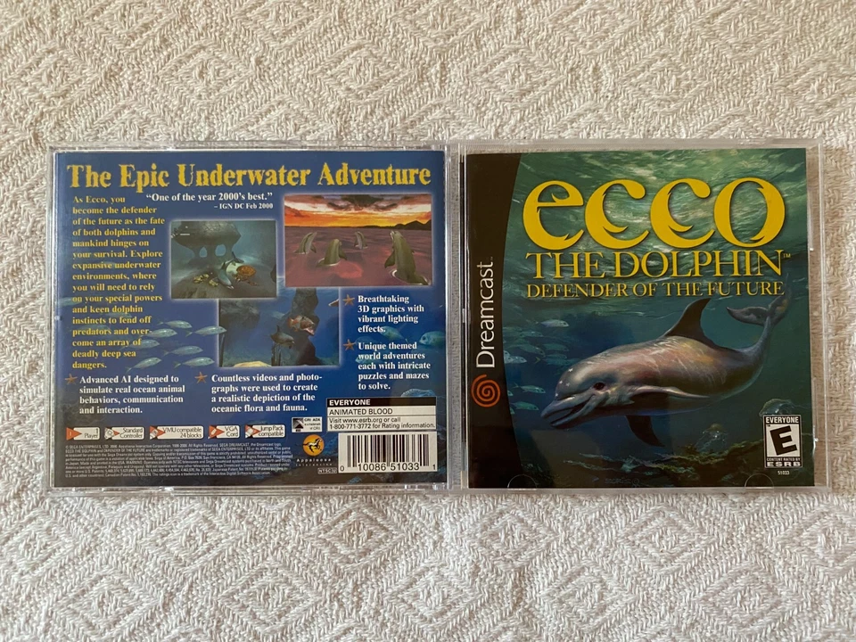 Ecco the Dolphin Sega Dreamcast - NTSC-U/C USA VGC CIB - High Quality Packing - Image 4 of 4