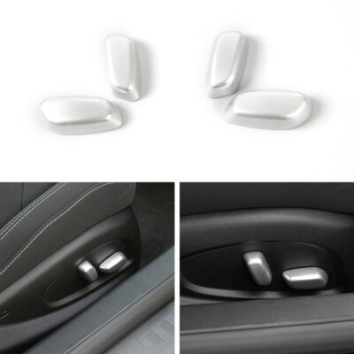 4pcs Seat Adjustment Switch Button Cover Trim For Chevrolet Camaro 2017+ Sliver