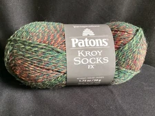 2 Patons Kroy Wool Blend Sock Yarn - “Clover Colors”