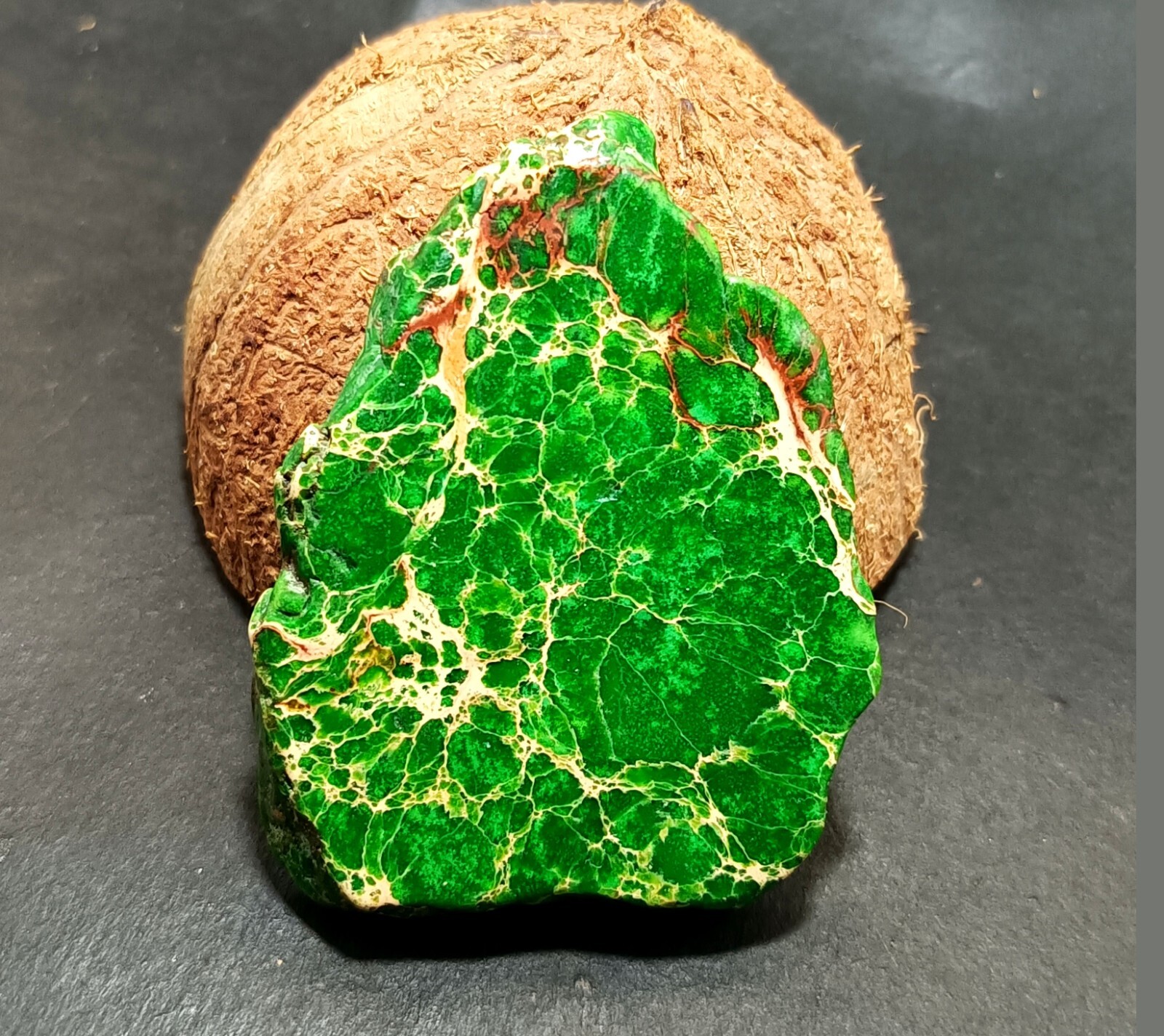 136.10 Ct Natural Arizona Superior Green Turquoise Slab Rough Certified Gemstone