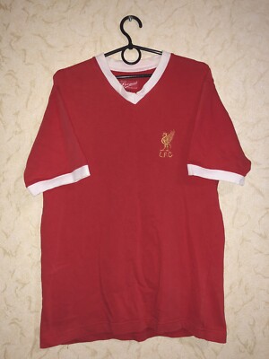 Rare Liverpool London Football Jersey Score Draw Size S Mens Red