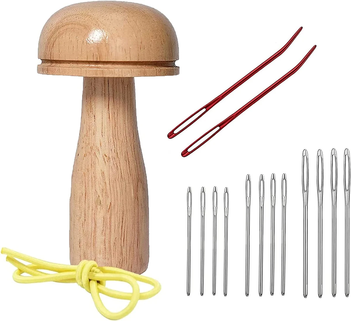 Darning Mushroom Cute Wooden Sewing Tool Repair Make Mending with Sewing  Needles