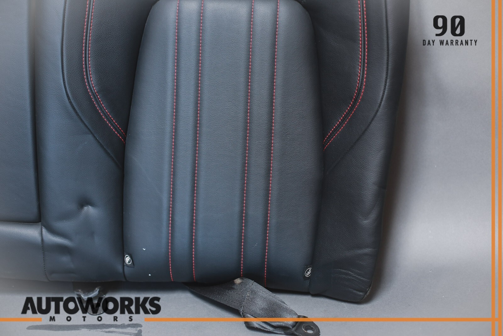 14-17 Maserati Ghibli M157 Rear Left Top Seat Cushion Trim w/ Armrest Black OEM