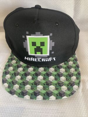 Minecraft Creeper boys/girls Baseball Cap Hat Youth Size OSFM Black Green