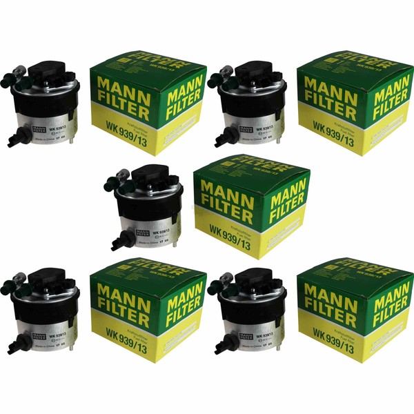 5X Mann-Filter Kraftstofffilter WK 939/13 Fuel Filter-image