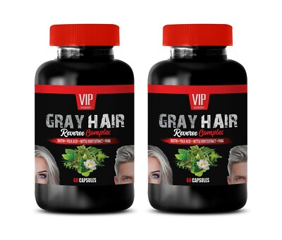 herbs hair skin and nail support - GRAY HAIR REVERSE - anti aging products 2 BOT