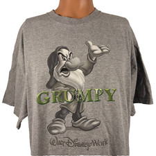 Vintage Grumpy T Shirt Mens Size XL Walt Disney World Snow White Seven Dwarfs