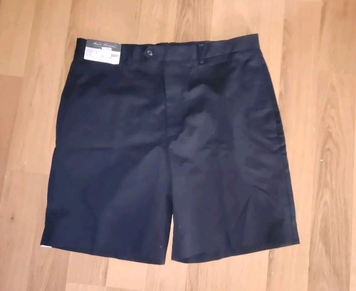 Mens ~ Size 38 ~ Daniel Cremieux Flat Front Cotton Black Shorts NEW