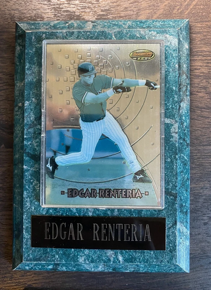 6 placas de beisebol Florida Marlins Sheffield Burnett RC Fernandez Auto Renteria - Imagem 4 de 4