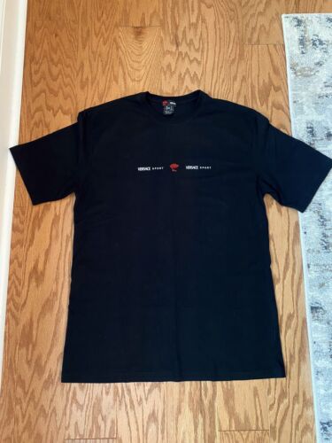 Mens Versace Sport Tshirt, Size XXL, Black With Re