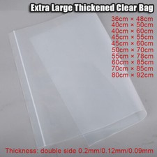 10pcs Extra Large Thickened Clear Grip Seal Bags With Zip Lock Self Resealable
