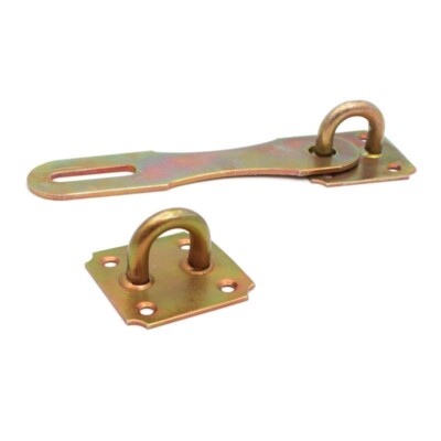 Prostko Ltd Zink Tür Schloss Scharnierriegel 210mm x 35mm mit 2 Schlösserbügeln