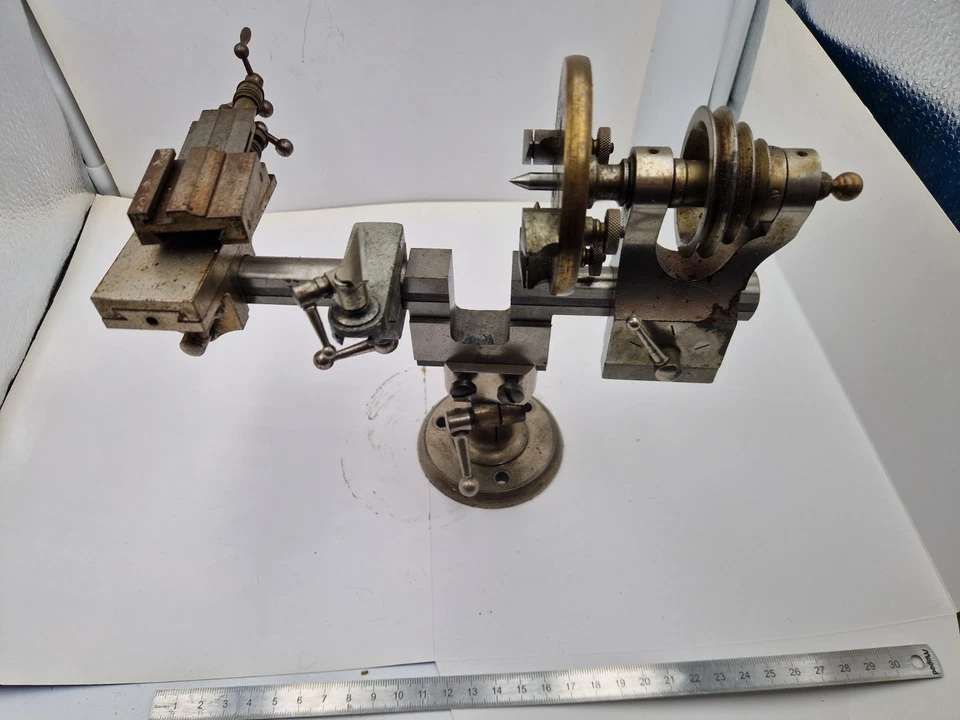 Watchmaker lathe Luthy Lorch banc rompu plateforme burin fixe chariot croisé 8 m - Photo 2/4