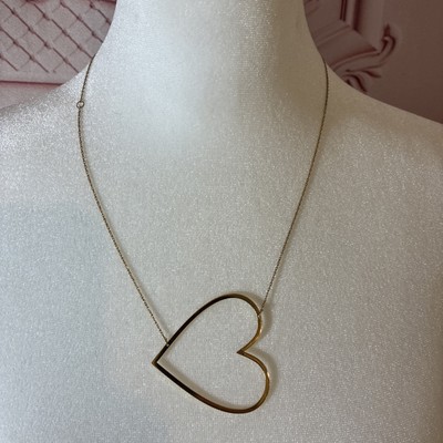 Jennifer Zeuner MARISSA 14kt Yellow Gold Vermeil/ Sterling Heart Chain Necklace