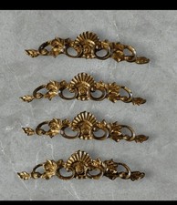 4 Pcs Decor, applique, ornate, pediment, resin cast, molding, furniture