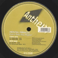 Mental Miracle - Can't Take You Higher, 12", (Vinyl)