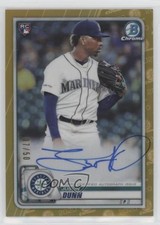 2020 Bowman Chrome Rookie Gold Refractor 7/50 Justin Dunn #CRA-JD Auto 0gs6