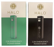  2 Pack Halo 2.2k Emergency Power Bank USB-C Input, USB-A Output, LED indicator