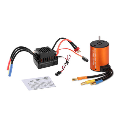 Brushless Motor 3650 3900KV wasserdicht mit ESC 60A Set für 1/10 RC Auto LKW