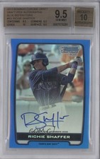 2012 Bowman Draft Chrome Picks Blue Refractor Richie Shaffer BGS 9.5 Auto 2u8