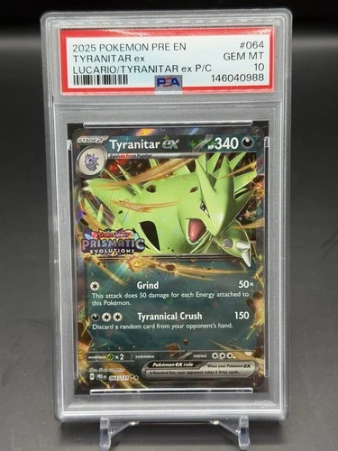 Tyranitar ex (Prismatic Evolutions Stamp) 064/131 PSA 10