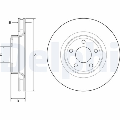 Delphi BG4831C Brake Disc for Ford USA