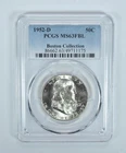 1952-D Franklin Half Dollar Boston Collection MS63 FBL PCGS Blue Label *7387