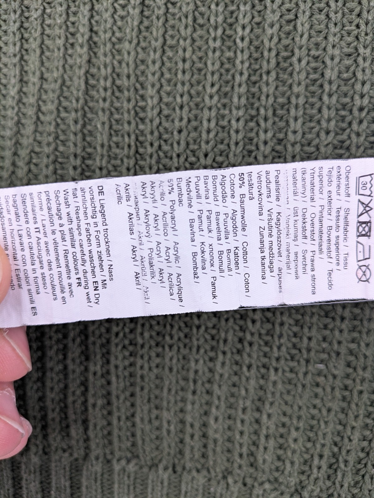 even&ODD Damen Strickjacke L Cardigan Grün V-Ausschnitt Knopfleiste Baumwolle image 9