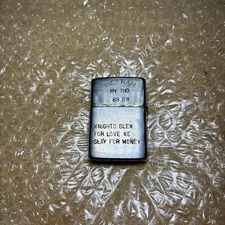 Zippo Lighter Vietnam Map 6869 Knights Slew for Love Used