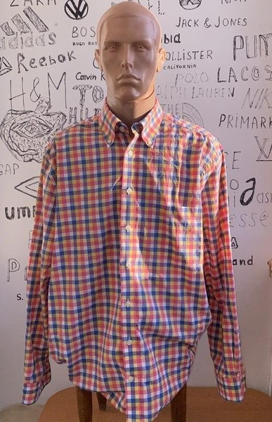 Men Gant Shirt Multicolor Cotton L #7XTC