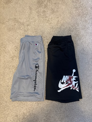 #ad Boys XL basketball shorts bundle champion and jordan black and grey $19.99