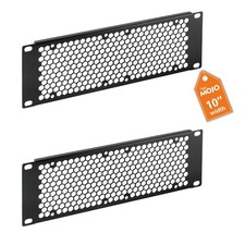 2 PCS Vented 2U Blank Rack Mount Panel Steel Filler For 10 Inch Server
