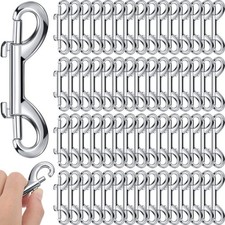 60 Pcs Double Ended Snap Hooks, 3.5 Inch Heavy Duty Bolt Snap for Dog Leash Zinc