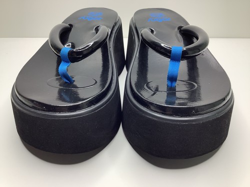 Vintage Twentysixred Sugar Platform Floaties Flip Flop Shoes Size 10 Black 90’s - Afbeelding 4 van 17